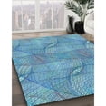 thumbnail image 2 of Ahgly Company Indoor Rectangle Patterned Blue Diamond Blue Area Rugs, 7' x 10', 2 of 6