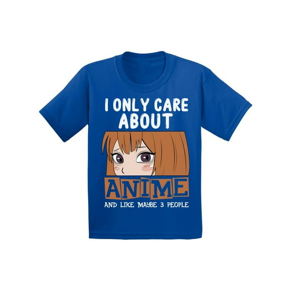 I Only Care About Anime T-Shirt for Kids Anime Girls Boys Tees Humor Toddler Shirt Japanese Kawaii Manga Geek Gifts