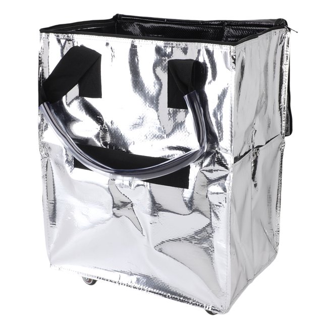 Sac d'Épicerie Pliable sur Roues, Sac de Magasinage Portable à Grande Capacité avec Roues, Sac de Chariot Réutilisable et Pliable pour le Camping, le Déménagement et le Rangement