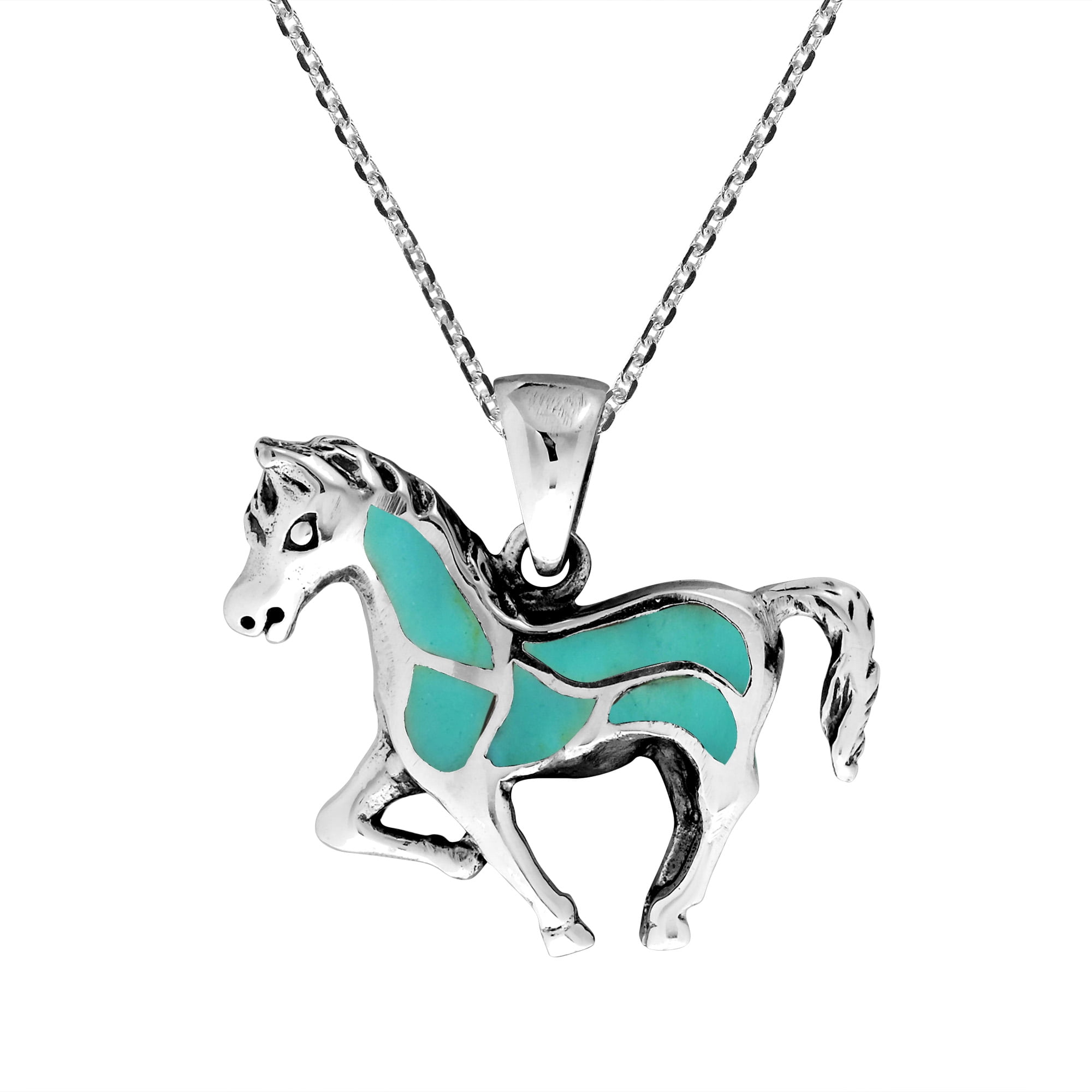 HORSE & WESTERN JEWELLERY JEWELRY LADIES HEART HORSE  MESSAGE  NECKLACE SILVER 