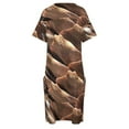 thumbnail image 4 of Pinec Nature Awakened Scales Loose Pocket Dress Evening gown women long dresses, 4 of 6
