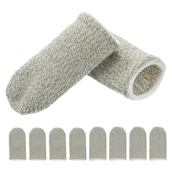 HOMEMAXS  10 Pcs Finger Sleeve Waterproof Sticks Breathable Gloves Light Fruit White