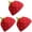 Red 3PCS, variant on Handwoven For Women Strawberry Crochet Hat Cute Hat Loose Warm Knit Hat
