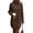 (Type 24)Brown, variant on Otvok Womens Loose Knit Pullover Dress, Turtleneck Long Raglan Sleeve Gown, Ribbed Cuffs Warm Winter Sweater Dress