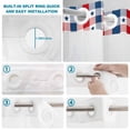 thumbnail image 3 of No Hook Shower Curtain with Built-in Rings - 4th of July Washable Waterproof Fabric Bathroom Curtains for Hotel,Rentals, Stall 48 X 72 Inch , Patriotic Stars Buffalo Check Plaid Red White Blue Summer, 3 of 9
