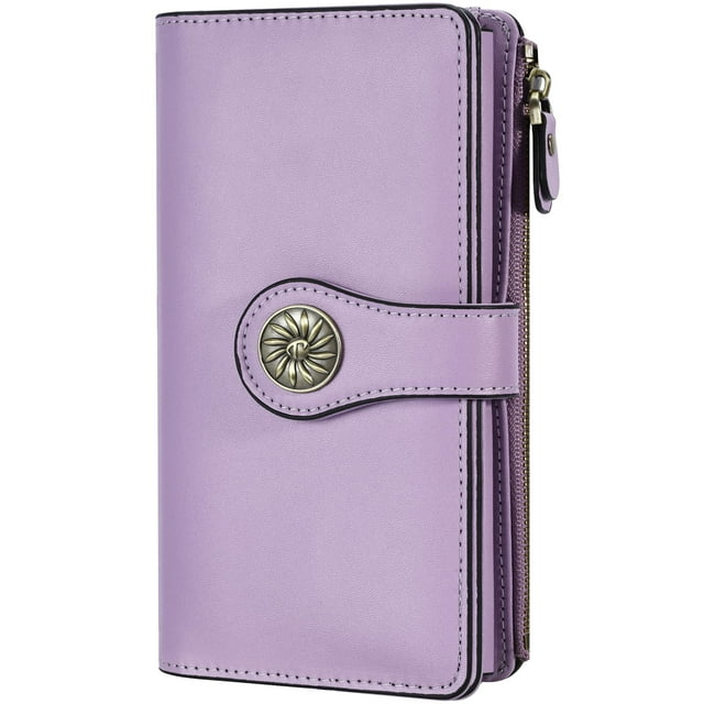 Cartera Travelambo de piel RFID de gran capacidad para mujer
