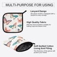thumbnail image 3 of Yayeee Oven Mitts and Pot Holder Set of 2 Heat Resistant Kitchen Gloves Baking Hot Pad, Colorful Butterflies, 3 of 5