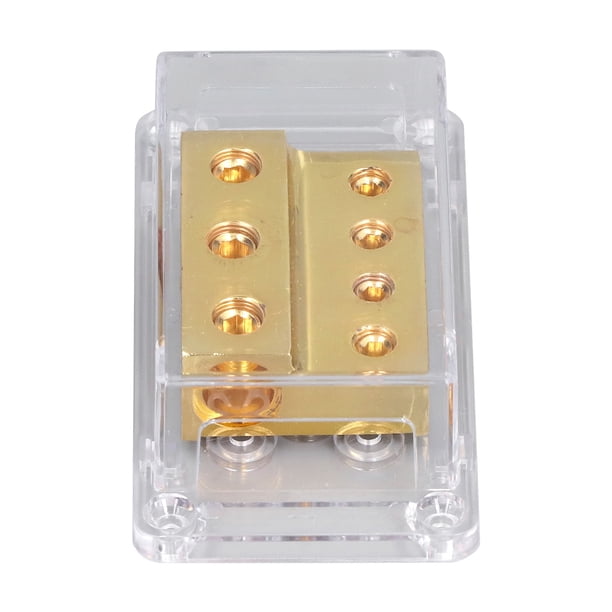 Caja De Fusibles, Aislamiento Ignífugo 2 / 4 / 8 AWG Bloque De Distribución De Energía Reutilizable Resistente A La Humedad Para Camiones Para Yates Para Automóviles Cergrey 1 in Fuse Holder