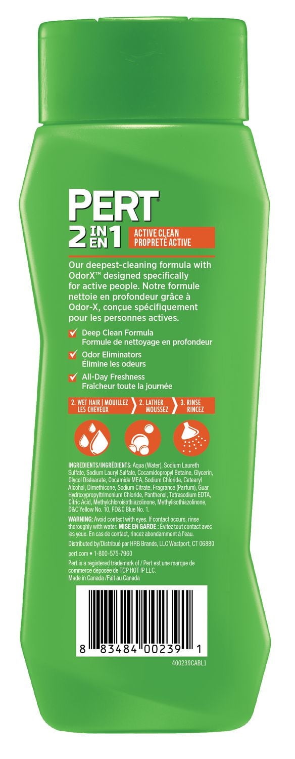 Pert Shampooing+Revitalisant Active Clean 2in1 400ML