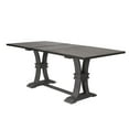 thumbnail image 2 of Counter-height Rustic Gray Wood Extendable Dining Table with Removable 18" Leaf, 2 of 4