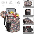 thumbnail image 5 of Travel Cooler Bag - Shiba Inu and Flowers Camping Beer Cooler Backpack with Bottle Opener- Waterproof Insulated Picnic Backpacks - Cooler Bag for Beach, 5 of 6