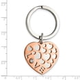 thumbnail image 4 of Chisel Stainless Steel Polished Rose IP-plated with Crystals LOVE Hearts 2 Piece Key Ring, 4 of 4