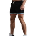 thumbnail image 1 of Mens Shorts Mens Casual Solid Color Casual Drawstring Pockets Elastic Sports Shorts, 1 of 7