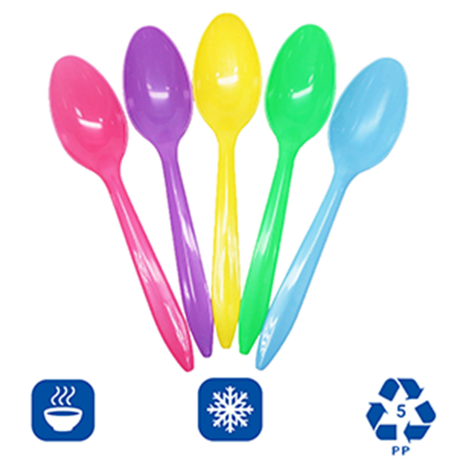 Rainbow Pack of 1,000 Open Box Details about   Karat Plastic Disposable Cafe Tea Spoons 