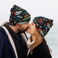 thumbnail image 5 of Pofeuu Hand Drawn Colorful Fishes Print Beanie Hat for Men Women Knit Winter Hat Warm Cuffed Skull Beanie Slouchy Soft Unisex, 5 of 6