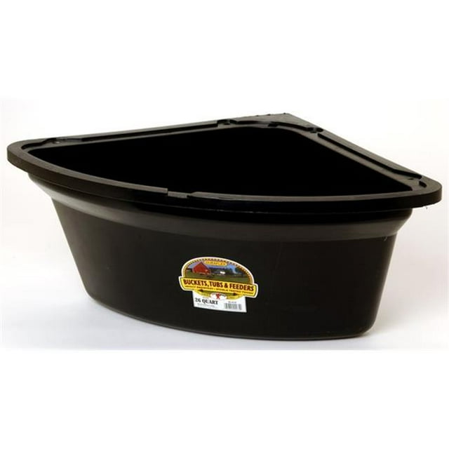 Miller Manufacturing PCF6 Mangeoire d'Angle 26 Qt., Noir