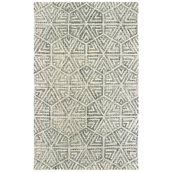 Moretti Pride Area Rug 55605 Grey Hexagon Angled 10' x 13' Rectangle