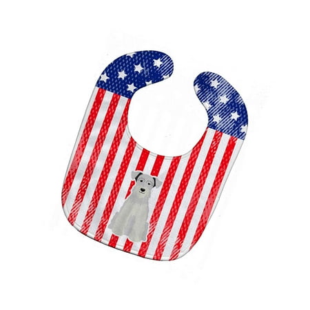 

Bb3048Bib Patriotic Usa Schanuzer White Baby Bib 10 X 13 Multicolor