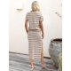 thumbnail image 5 of Conjunto de falda tipo suéter a rayas para mujer Outfit ANRABESS, verano 2025, 5 of 6