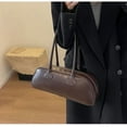 thumbnail image 7 of CH-QINHE Fashion Shoulder bag for Women Retro Top Handle Handbag PU Leather Commuting Bag Bowler Purse East West Bag, 7 of 7