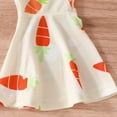 thumbnail image 6 of JAJAHO Easter Bunny Girls Jumpsuit Baby Girl Clothes Sleeveless Overalls Carrot Print Flared Pants Cute Toddler Play Holiday Outfit 6M-4Y Trendy Onesie, 6 of 9