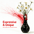 thumbnail image 6 of Handcrafted Resin Long Neck Chicken Vase, Colorful Cartoon Rooster Sculpture, 2-in-1 Flower Vase & Desk Decor, Lightweight Novelty Home Accent(Black), 6 of 8