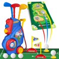 thumbnail image 1 of Set de golf Jovizo para niños y niñas de 2 a 5 años con carrito y tapete, 1 of 5