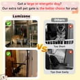 thumbnail image 6 of Lumizone Extra Tall Pet Gate 61.02" High Pressure Mounted 30.12"-34.05" Extra Wide 1.37" Gap for Cat Dog Children Stairs Doorway Hallway No Drilling Auto-Close (30.12"-34.05", Cream), 6 of 11