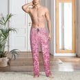 thumbnail image 4 of Salouo Pink Glitter Print Pajama Pants for Men, Lounge Pants Elastic Waistband Casual Men's sleepwear Loungewear Sleep Pajama Pant -Medium, 4 of 7