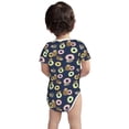 thumbnail image 5 of Daiia Sloth with Donuts Printed Unisex-Baby Short Sleeve Onesies Bodysuits Baby Climbing Clothes Soft and Comfortable Romper with Expandable Shoulder Design-18 Months, 5 of 8