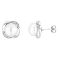 thumbnail image 1 of Flower Pearl Stud Earrings, 1 of 1