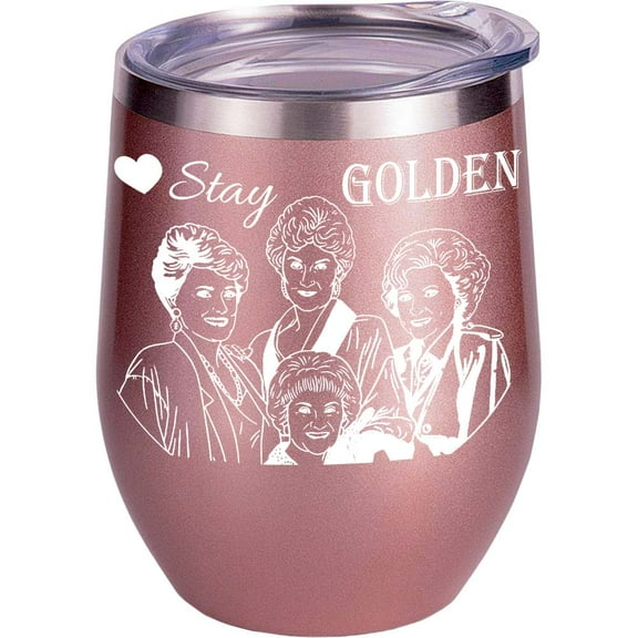 Golden Girls Gifts for Women Friends Fans Drink Tumbler Cup Mug Present Wine Glass Coffee Fun Novelty