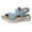 Sky Blue, variant on DAFEI Wedding Sandals for Women Thick Soled Women's Shoes Fashion Casual Strap Hollow Open Toe Fish Mouth Beach Sandals
