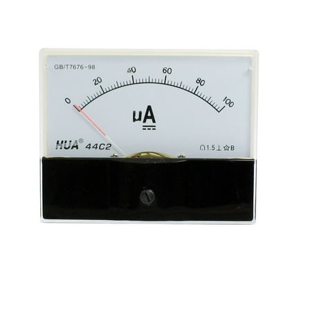 Unique Bargains Unique Bargains DC 0-100uA Analog Panel Meter Ammeter 44C2 w Screws