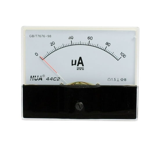 Unique Bargains Unique Bargains DC 0-100uA Analog Panel Meter Ammeter 44C2 w Screws