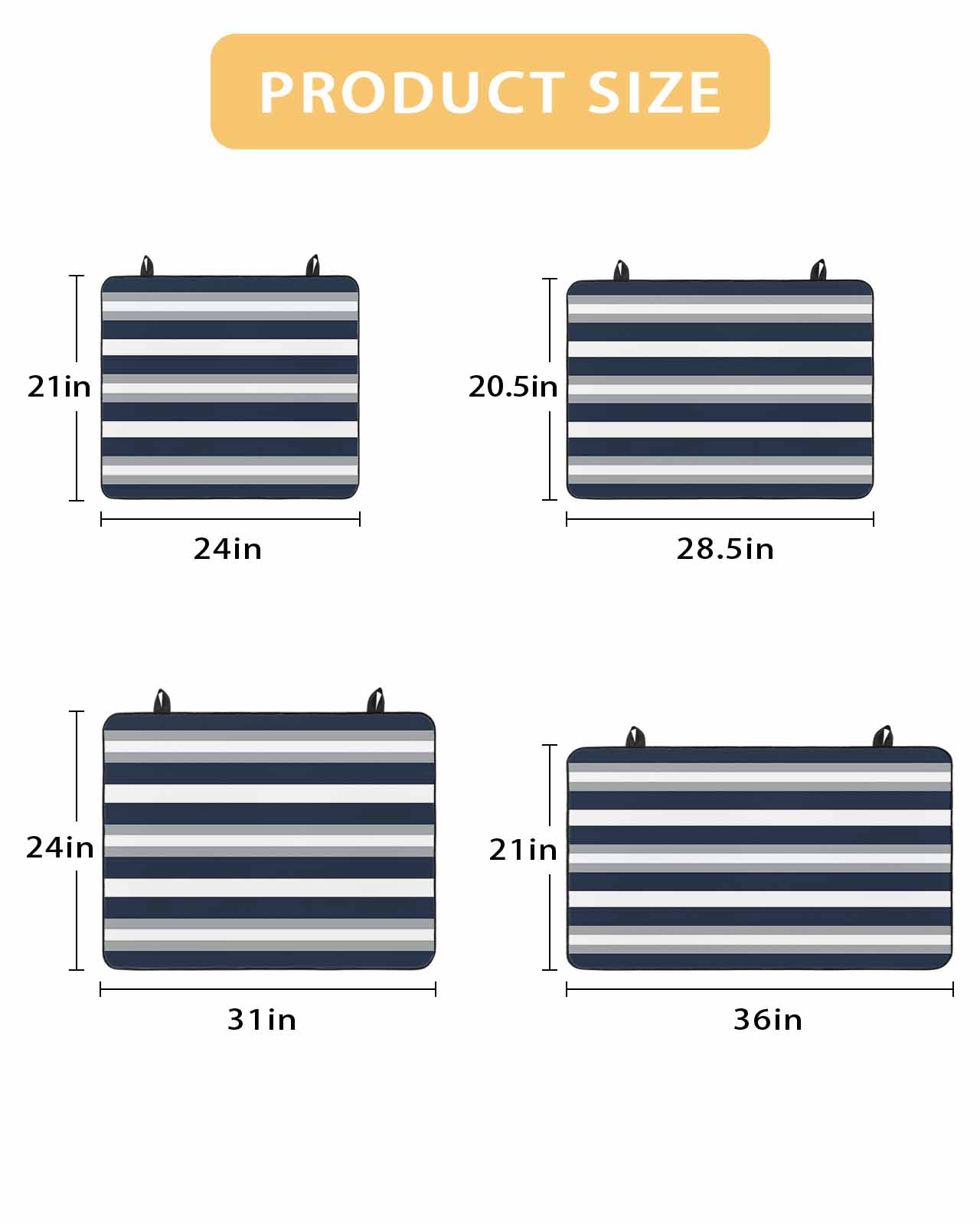 nqOlkjepod Large Induction Cooktop Protector Mat 36"x21", Navy Blue Grey Striped Stove Top Covers for Electric Stove, Farmhouse Stripes Minimalist Stove Burner Cover Mats, Glass Top Stove Cover
