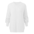 thumbnail image 2 of Cable Knit Pullover Loose Lantern Sleeve Casual Round Neck Womens Sweater Top, 2 of 9
