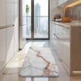 thumbnail image 4 of White Gray Rose Gold Marble Pattern Kitchen Rug Mat,Kitchen Runner Rugs Non Skid Washable,Decorative Kitchen Floor Mats for Kitchen,Sink,Laundry,17"x47.2", 4 of 7