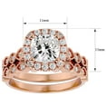 thumbnail image 5 of SuperJeweler 2 1/2 Carat Cushion Shape Diamond Bridal Set In 14 Karat Rose Gold For Women, 5 of 6