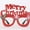 Red, variant on YIKA Christmas Decoration Christmas Decoration Glasses Festival Party Dress Up Sparkling Santa Claus Eyeframe Christmas Photo Accessories