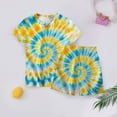 thumbnail image 6 of Tiijoy Little Boys Tie Dyed Outfits Casual Summer Short Sleeve T-Shirt Shorts Set, Sizes 5-6, 6 of 6