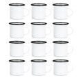 thumbnail image 1 of Taza esmaltada MAIKESUB, 350 ml, borde negro, para acampar, café, metal, 1 of 8