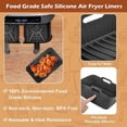 thumbnail image 4 of Food Grade Air Fryer Silicone Liners for Ninja Dual Air Fryer, Non-Stick Air Fryer Basket Accessories for Ninja, 4 of 7
