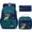 Green Dinosaur, variant on 3-Piece Cute Backpacks Casual Daypack with Lunch Bag Pencil Pouch Set, Waterproof Lightweight Bookbag, Pink Unicorn