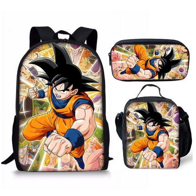 Anime Dragon Ball Backpack, Schoolbag Three-piece-ZJKDGJKJ