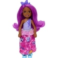 thumbnail image 1 of Barbie Dreamtopia Chelsea Royal Doll with Pink Hair, Purple Bow Headband & Colorful Skirt, Small Doll Bends at Waist, 1 of 5