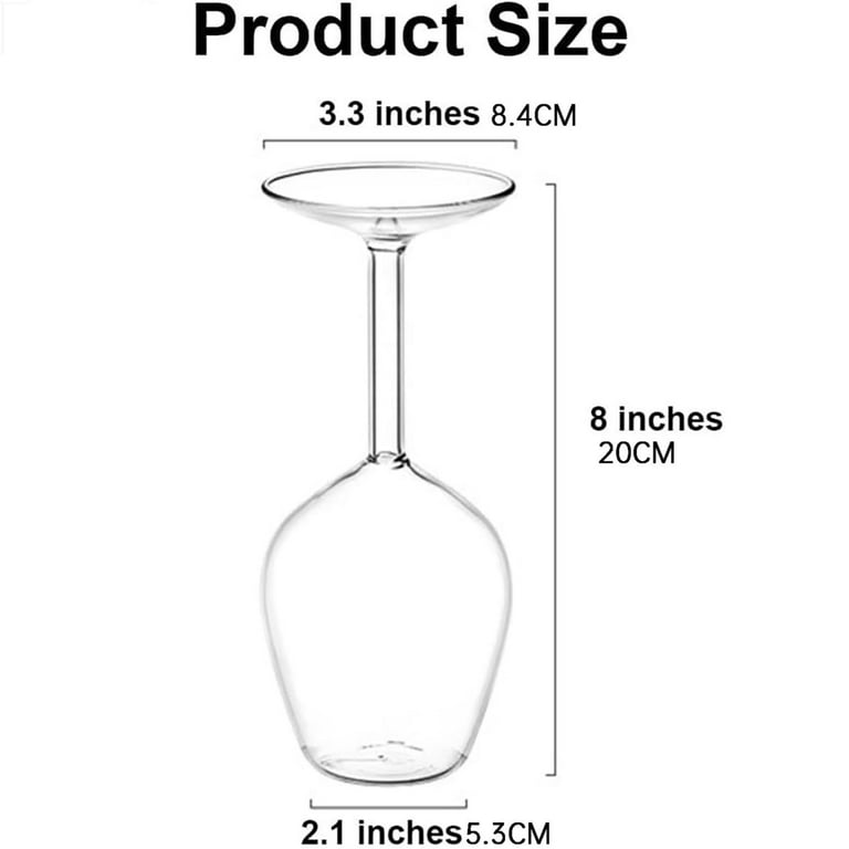 Upside Down Wine Glass, 10 Fl Oz Funny Upside Down Cups For Red Wine, Long  Stem Upside Down Personalised Red Wine Glasses, 1 Pcs, 8.4x8.0"
