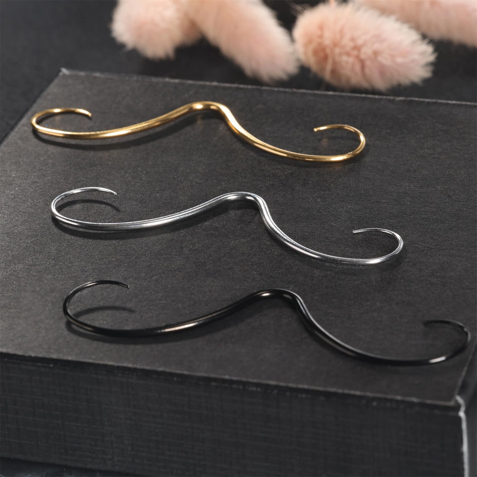 14G Mustache Septum Ring 316L Steel Septum Mustache Nose Ring Piercing Jewelry Septum Piercing Hanger