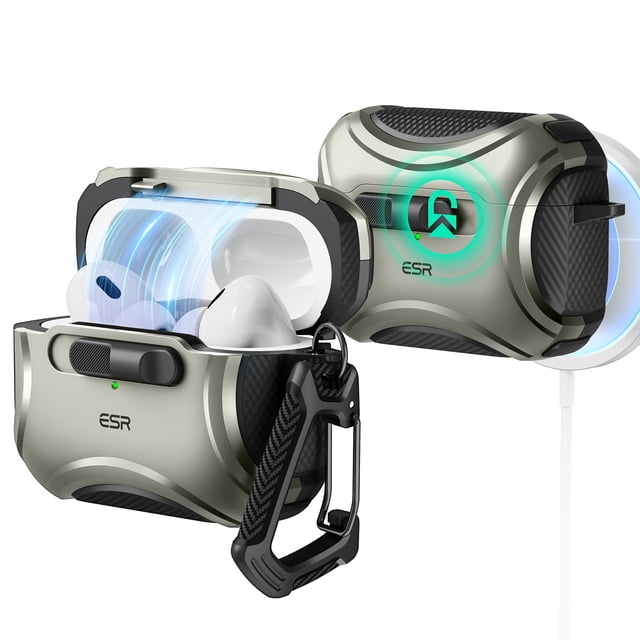 Funda para AirPods 4 ESR HaloLock Drop Proof Cyber Series