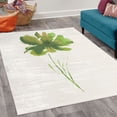 thumbnail image 2 of Watercolor Flower Decorative Rug, Single Poppy Flower on Plain Clear Background Nature Inspired Romantic, Quality Carpet for Bedroom Dorm and Living Room, 6 Sizes, Lime Green, by Ambesonne, 2 of 4